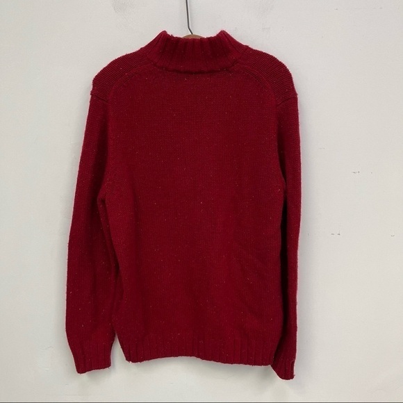 Nautica Wool Blend Maroon Speckled Sweater - Picture 10 of 11